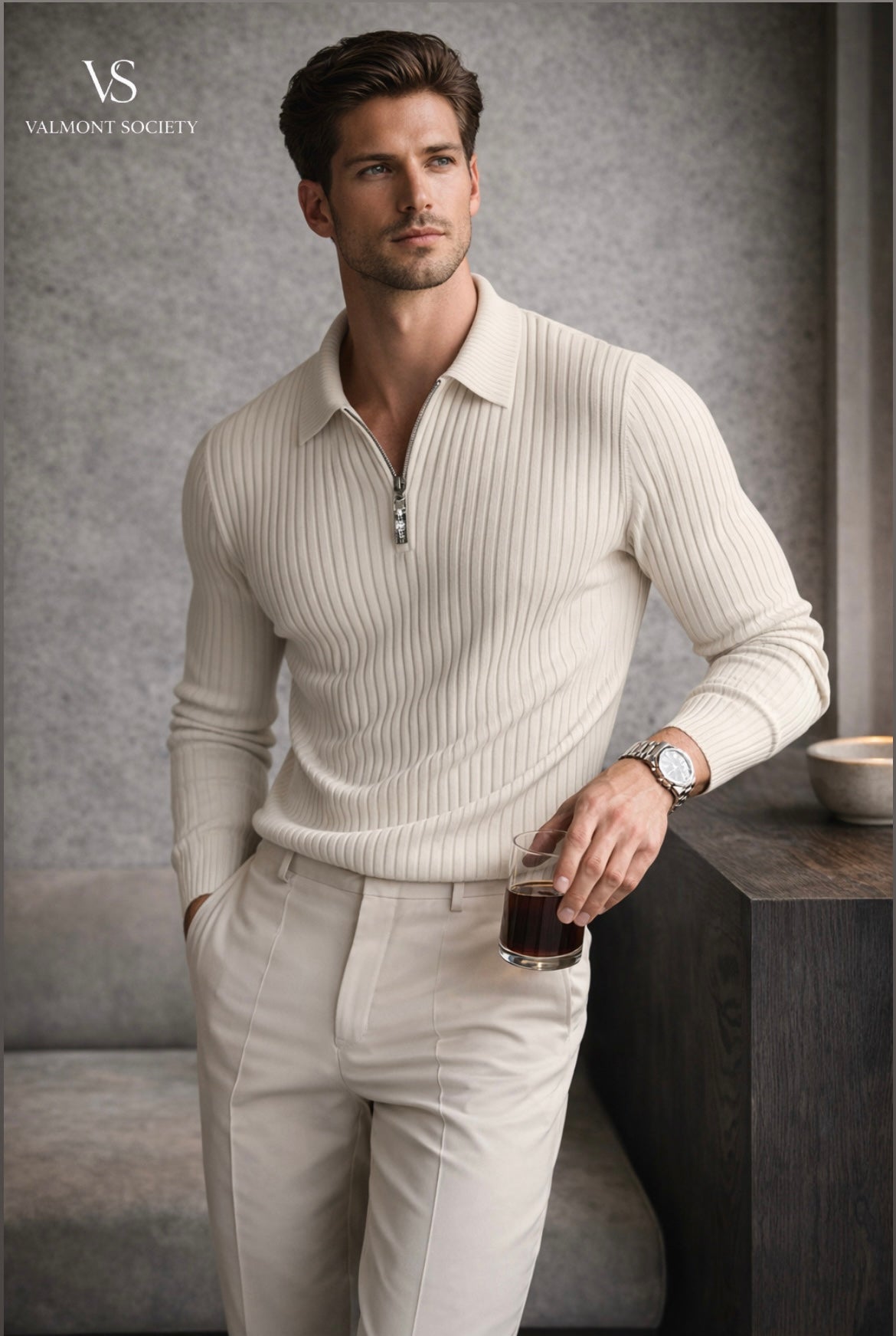 Ribbed Signatured Polo
